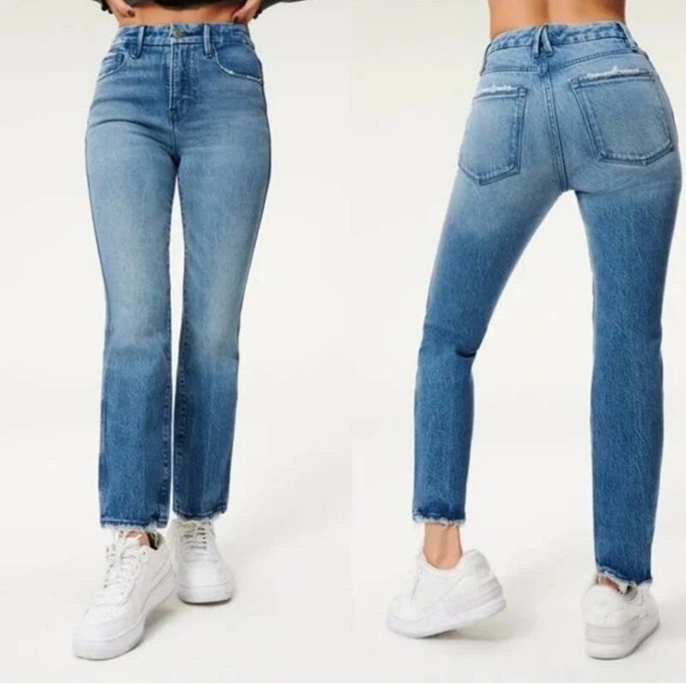 Good American Good Curve Straight Jeans